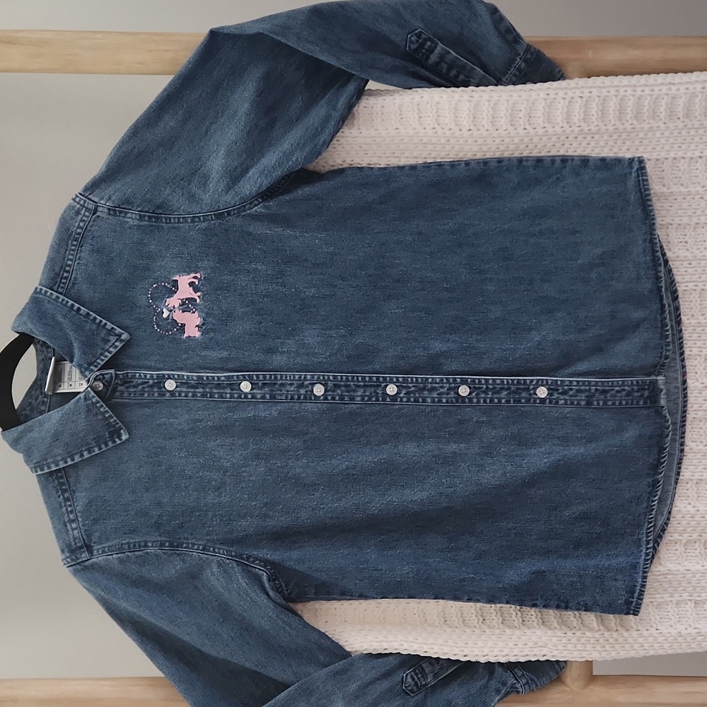 Disney Lady and the Tramp Denim Shirt Size Medium